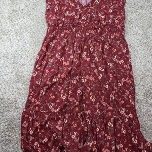 Old Navy 2X Floral Smocked Tiered Boho Dress